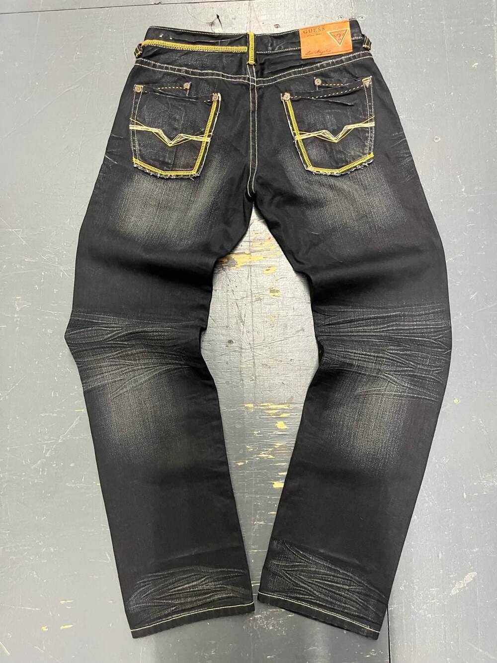 Guess Jeans Rebel Regular Straight Fit Black Denim Jeans